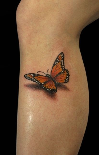 3D butterfly tattoo