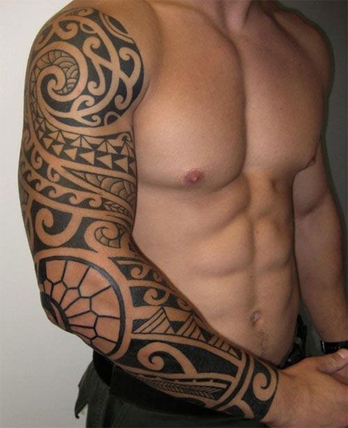 Adorable shoulder tribal tattoo