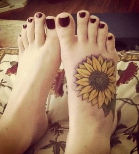 Amazing sunflower tattoo