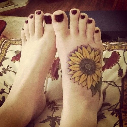 Yellow sunflowers tattoos