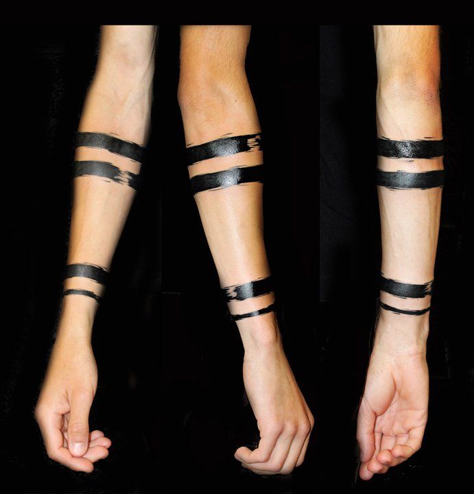 Awesome black lines tattoo