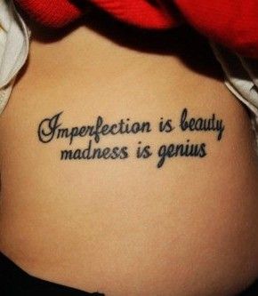 Awesome quote girl tattoo