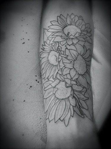 Awesome sunflower tattoo