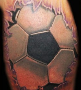 Ball football tattoo