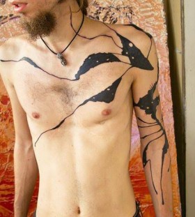 Black men's tattoo by Grisha Maslov