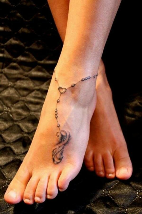 Bracelet foot tattoo