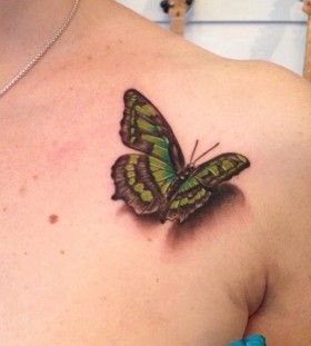Butterfly realistic tattoo