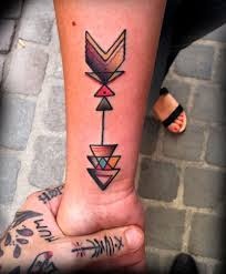 Colorful arrow tattoo