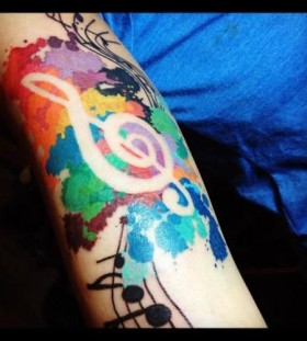 Colorful painting tattoo