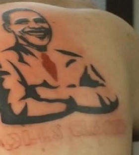 Cool Barack Obama american president tattoo