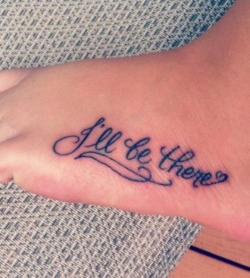 Cool foot quote tattoo