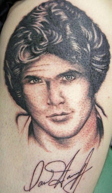 David Hasselhof famous people tattoo