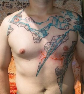 Fat men tattoo by Grisha Maslov