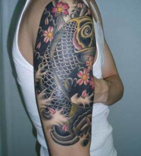 Fish and dragon tattoo
