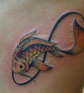 Fish and infinity tattoo
