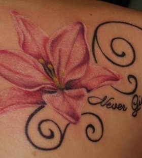 Flower quote tattoo