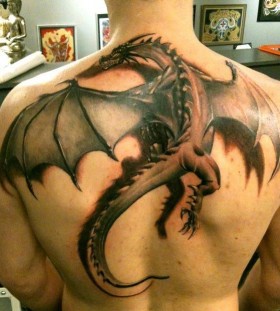 Flying dragon tattoo