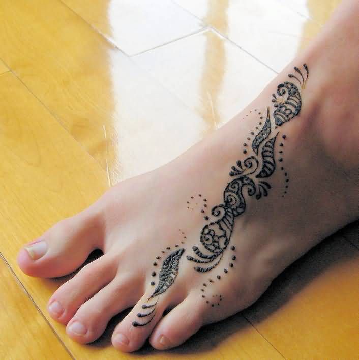 Foot dragon tattoo