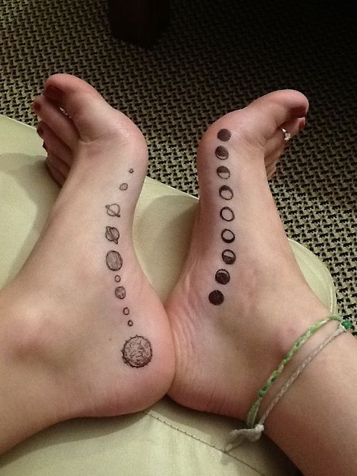 Foots moon tattoo