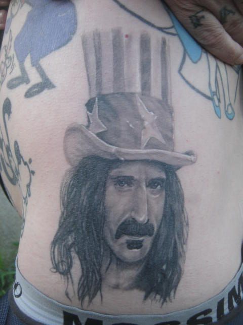 Frank Zappa famous people portrait tattoo