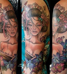 Geisha painting tattoo