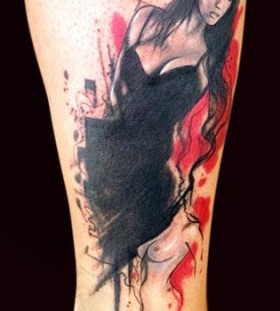 Gorgeous woman tattoo by Adam Kremer
