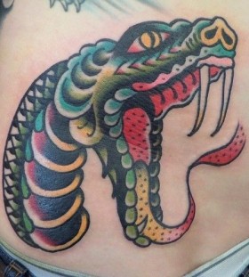 Great dragon tattoo by Dustin Barnhart