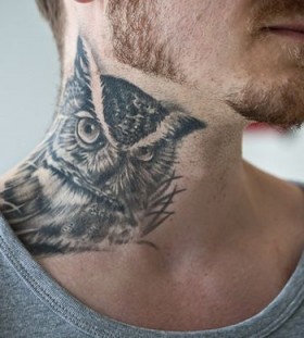 Great wings owl tattoo