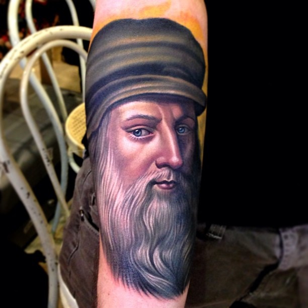 Leonardo Da Vinci famous people tattoo