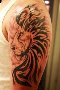 Lion on shoulder cool tattoo