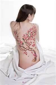 Lovely girl tree tattoo