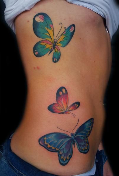 Lovely summer butterfly tattoo