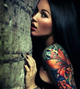 Lovely woman girl tattoo