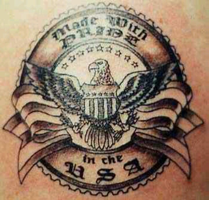 Made in american style tattoo
