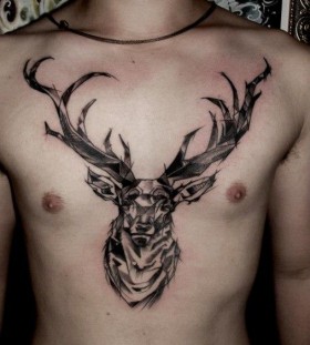 Men chest wild tattoo