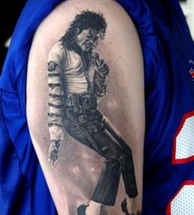 Michael Jackson famous people portrait tattoo