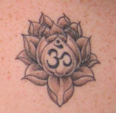 Numbers and lotus flower tattoo