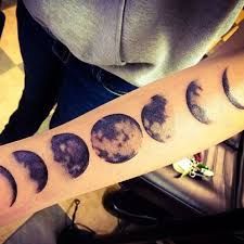 Phases of moon tattoo