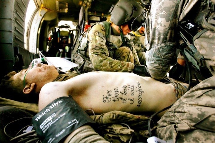 Realistic military style tattoos