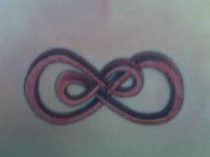 Red infinity tattoo