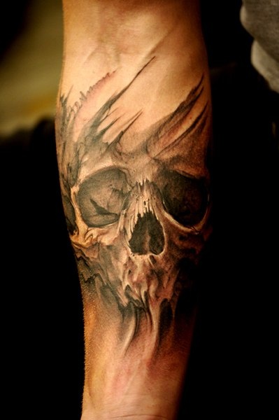 Scary skull tattoo - | TattooMagz › Tattoo Designs / Ink Works / Body