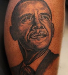 Serious american president tattoo