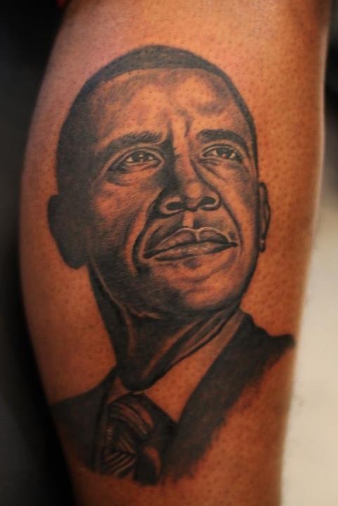 Serious american president tattoo