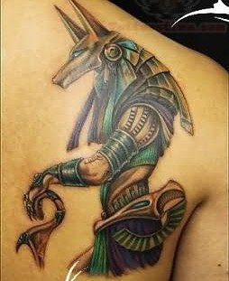 Shoulder Egypt style tattoo