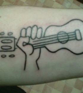 Simple guitar tattoo