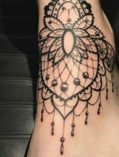 Simple lace tattoo