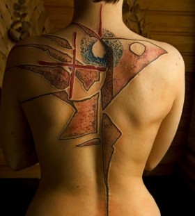 Simple red tattoo by Grisha Maslov