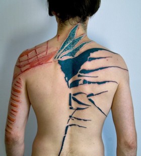 Simple woman tattoo by Grisha Maslov