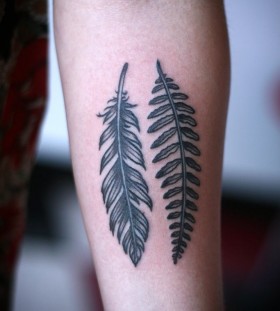 Small leaf tattoo