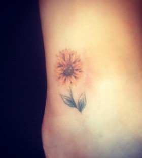 Small sunflower tattoo